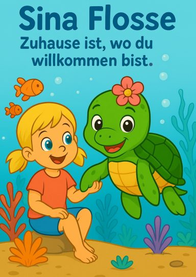Lara sitzt mit einer Sina unter Wasser und begrüßt sie freundlich.