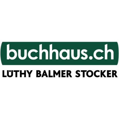 Logo von Buchhaus.ch, LÜTHY BALMER STOCKER in grüner und schwarzer Schrift.