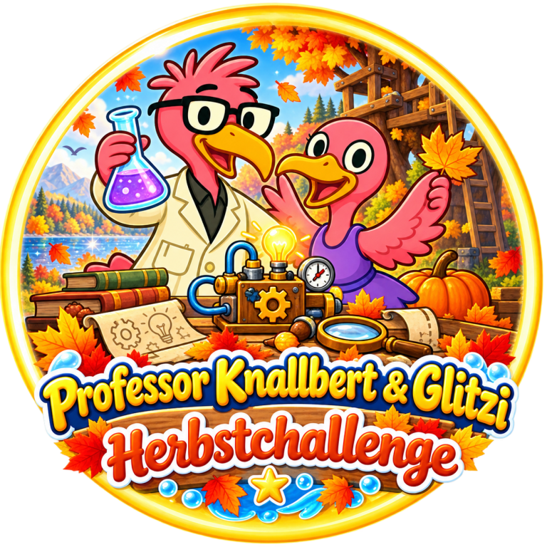 Professor Knallbert und Glitzi Herbst-Challenge