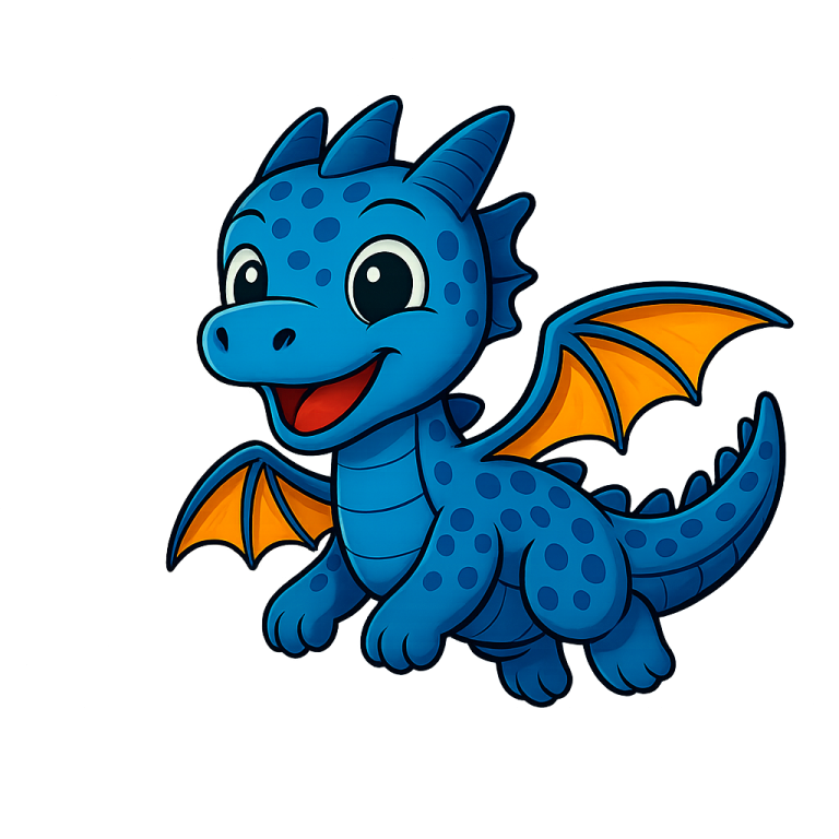 🐉💭 Luchino – Der kleine blaue Drache, der leise leuchtet