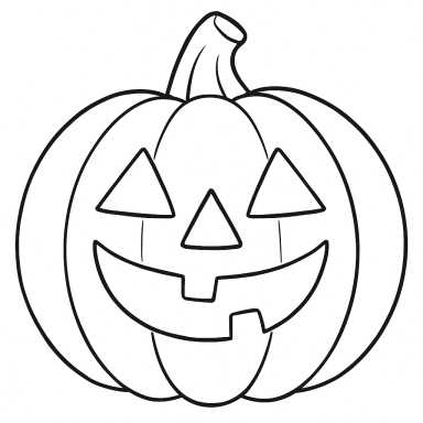 Kürbis mit ausgeschnittenen Gesichtern für Halloween.