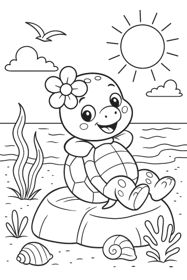 Sina Flosse am Strand