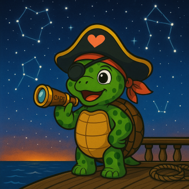 Capitana Coralina, die Piratenschildkröte