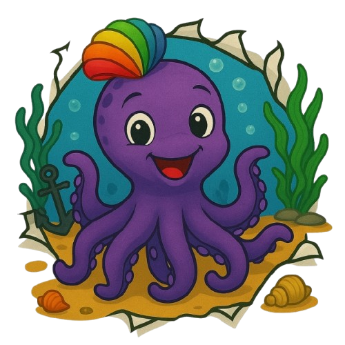 Flitzi die Hafenkrake – Lustige Kinderbuchfigur aus dem FINIVERSUM