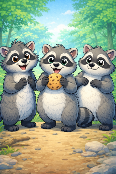 Zottel, Keks und Plumps - die Waschbärenbande