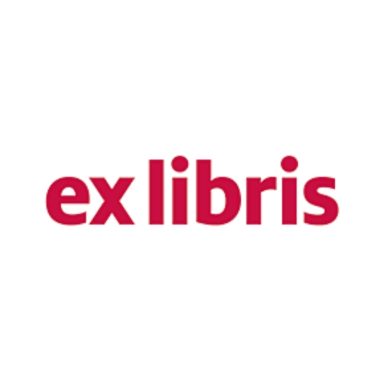Logo von "ex libris" in roter Schrift auf hellem Hintergrund.